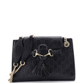 Emily Chain Flap Shoulder Bag Guccissima Leather Small