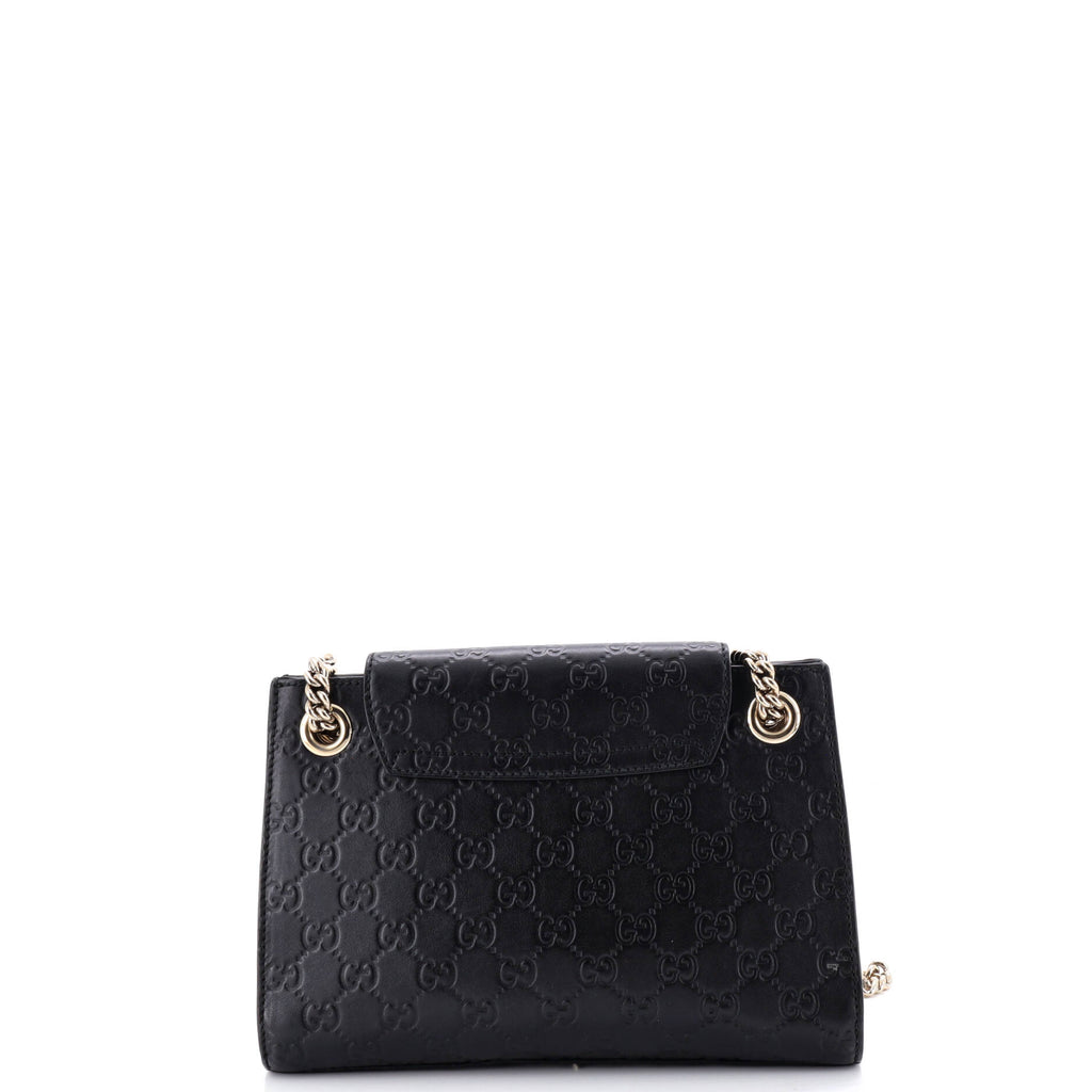Emily Chain Flap Shoulder Bag Guccissima Leather Small