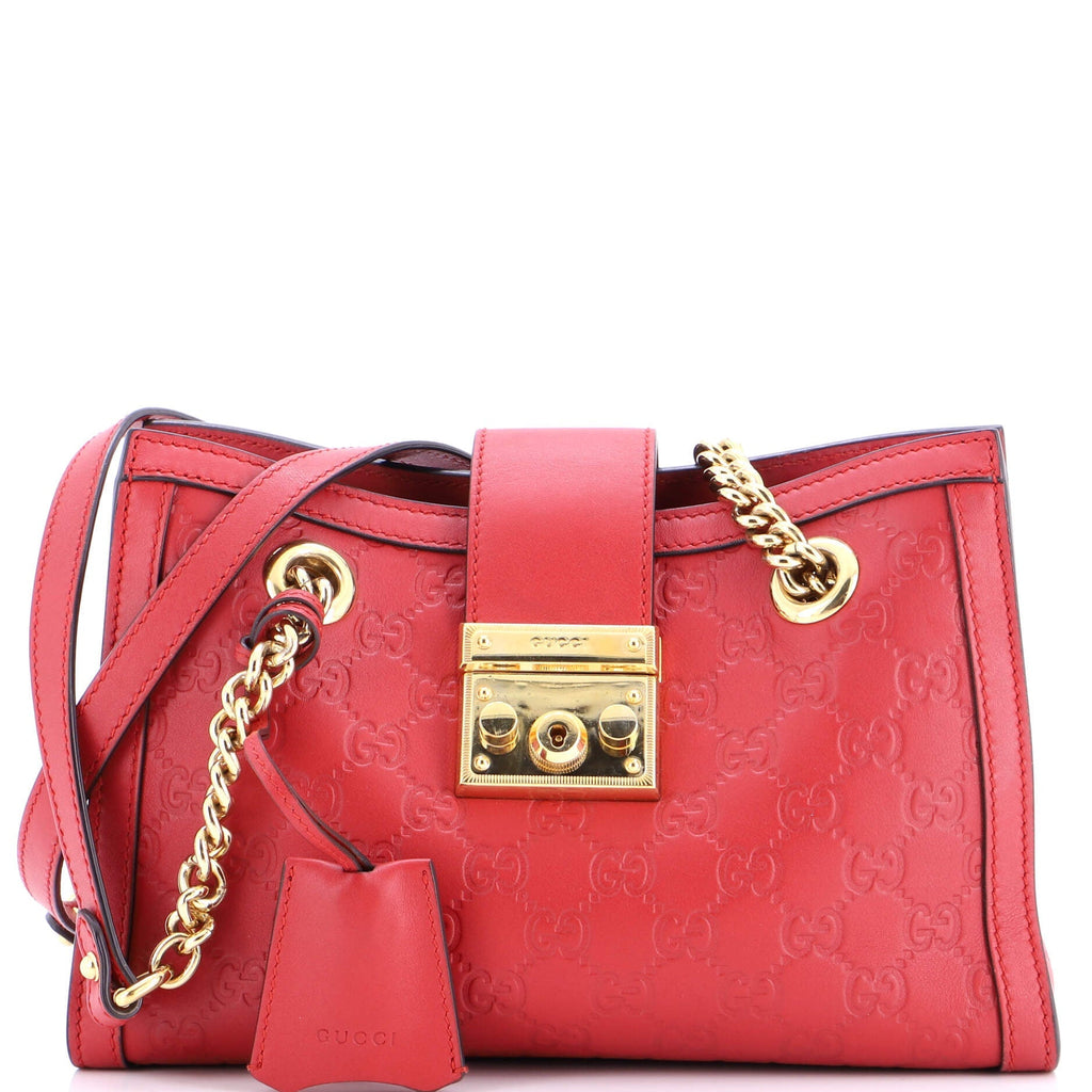 Padlock Chain Tote Guccissima Leather Small