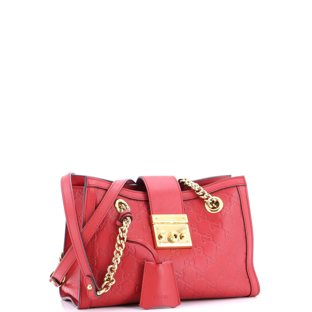 Padlock Chain Tote Guccissima Leather Small