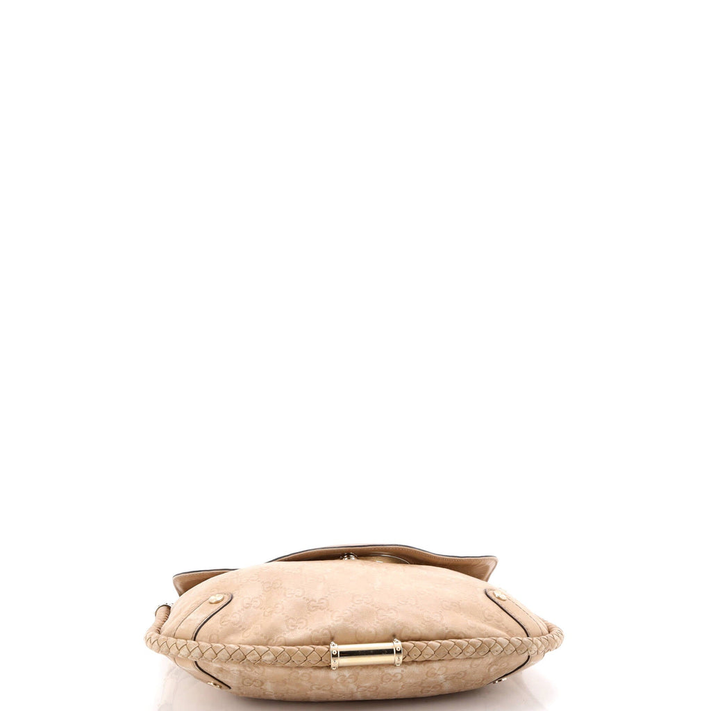 Britt Tassel Flap Bag Guccissima Leather Medium