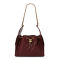 Caviar Quilted Small Chanel 25 Handbag Burgundy