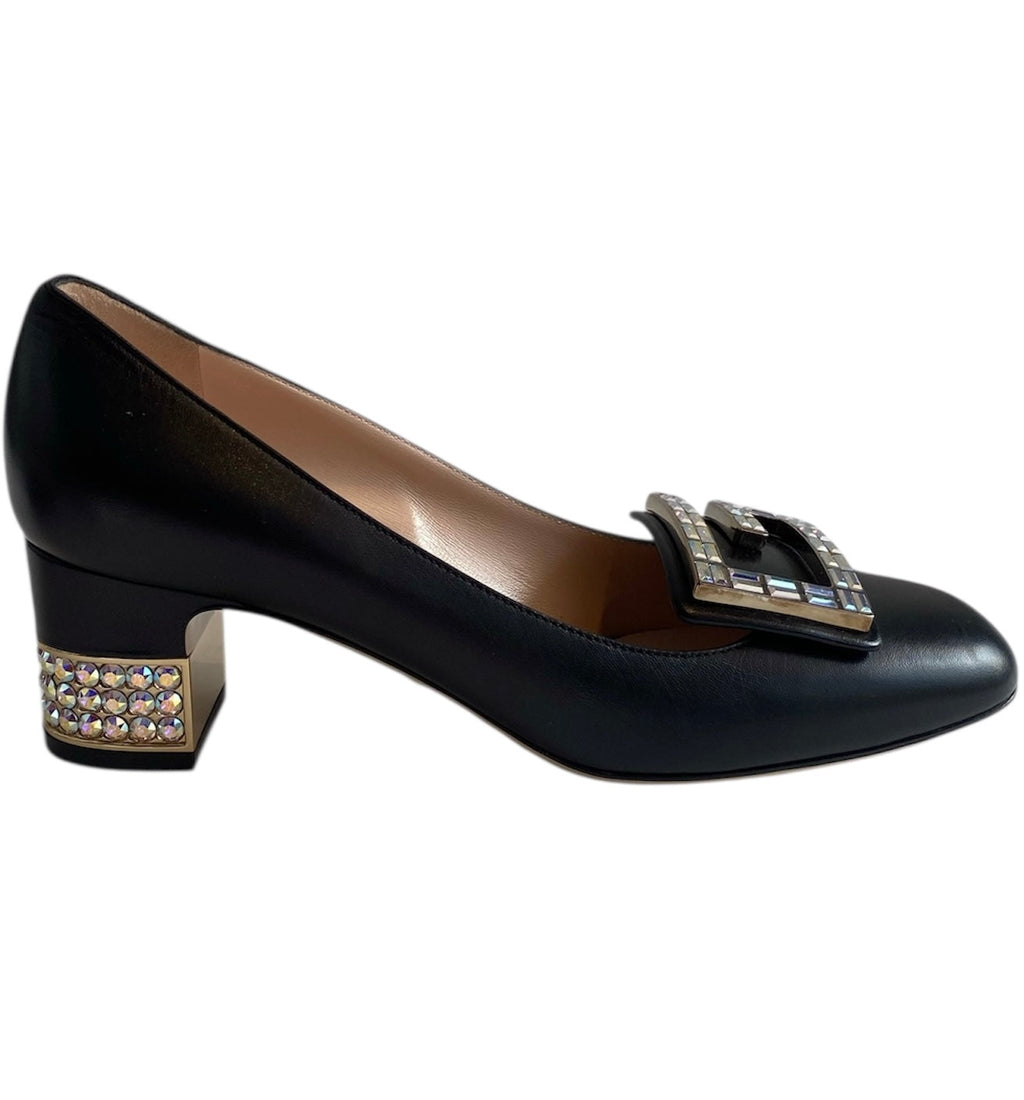 Gucci Crystal Logo Pumps - 38