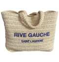 Saint Laurent Natural Raffia Rive Gauche Beach Shopping Tote