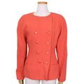 Chanel Wool Silk Collarless Jacket