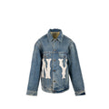 Gucci Size 46 Embroidered NY Logo Limited Edition Denim Jacket Cotton Blue