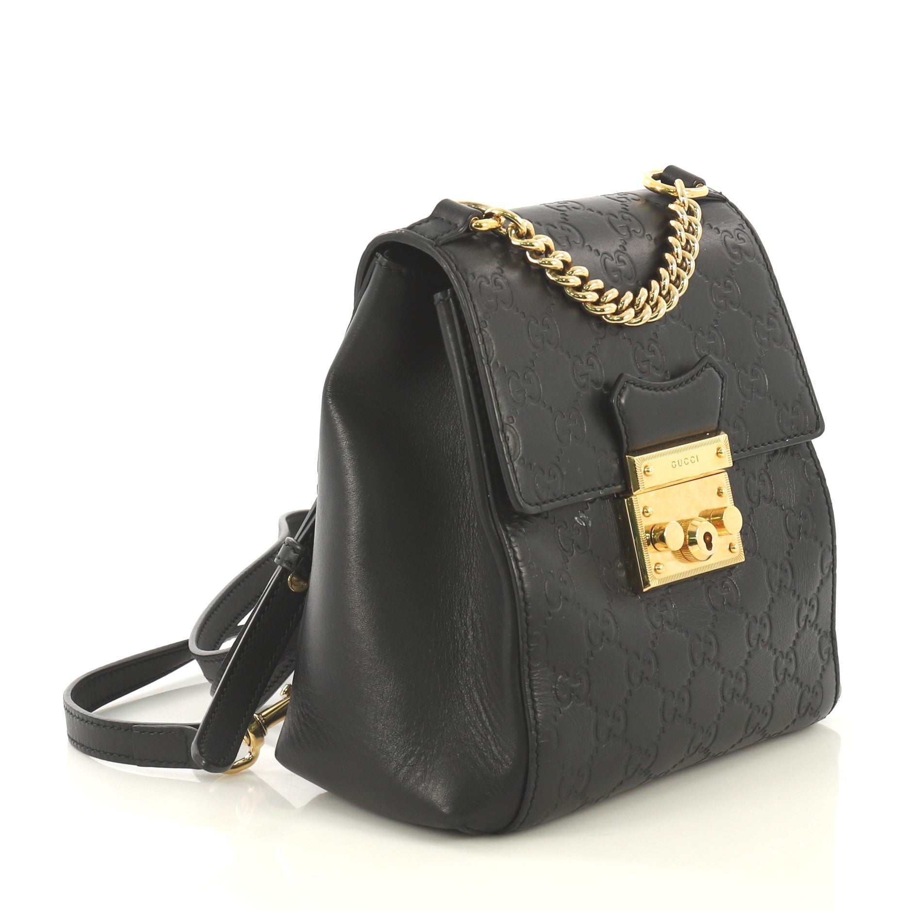 Padlock Backpack Guccissima Leather Mini