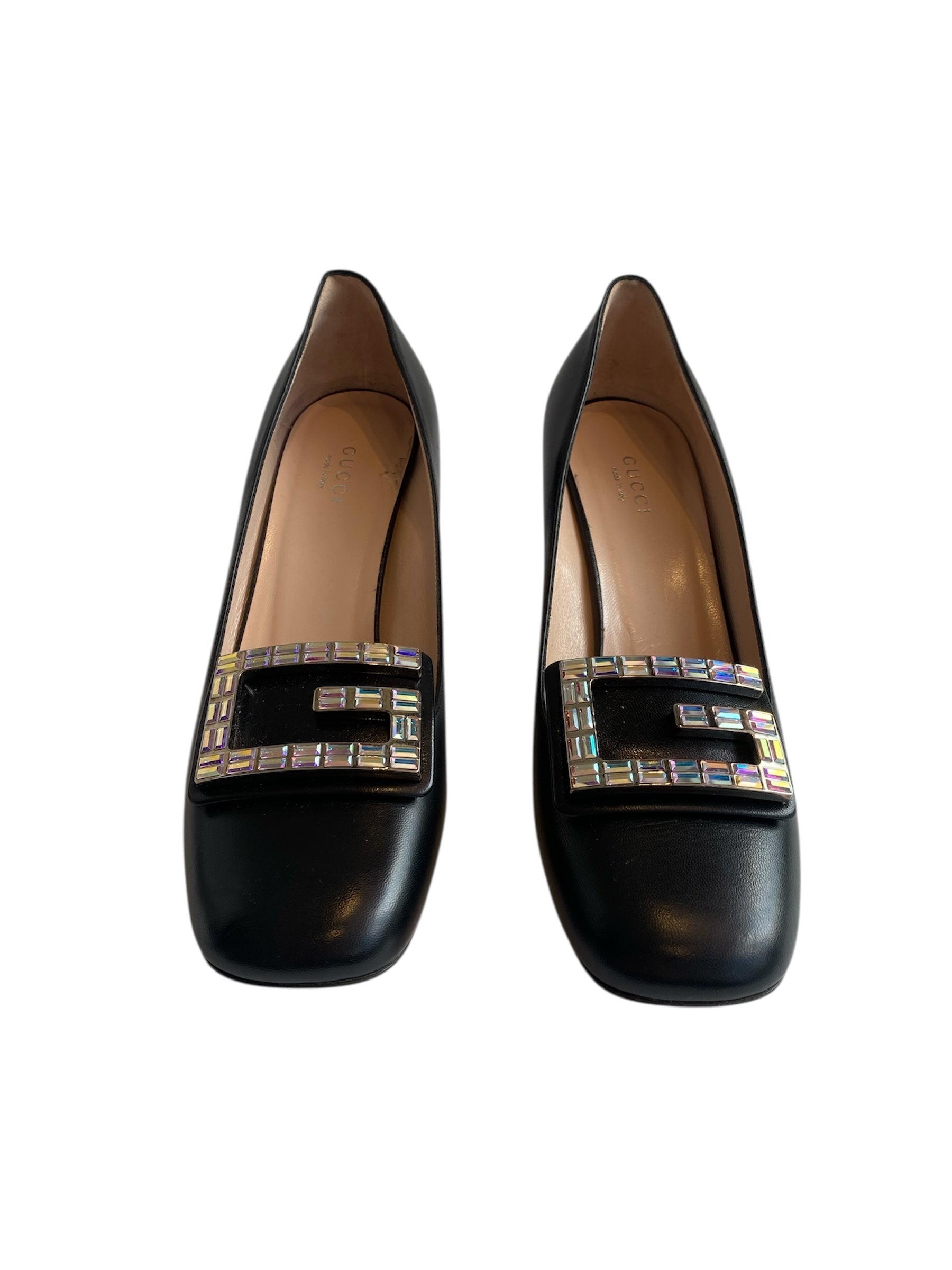 Gucci Crystal Logo Pumps - 38