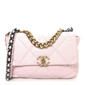 Lambskin Quilted Large Chanel 19 Flap Light Pink