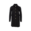 Gucci Size 38 GG Pearl Button Coat Wool Black