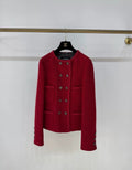 Chanel 24A Red Tweed Jacket