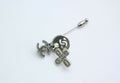 Chanel Vintage 03P Metal Cross Silver Coin CC Brooch
