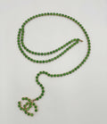 Chanel 1995 Vintage Barbie Green Dangle Belt