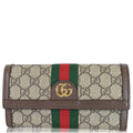 Gucci Ophidia GG Continental Supreme Canvas Wallet Beige 523153