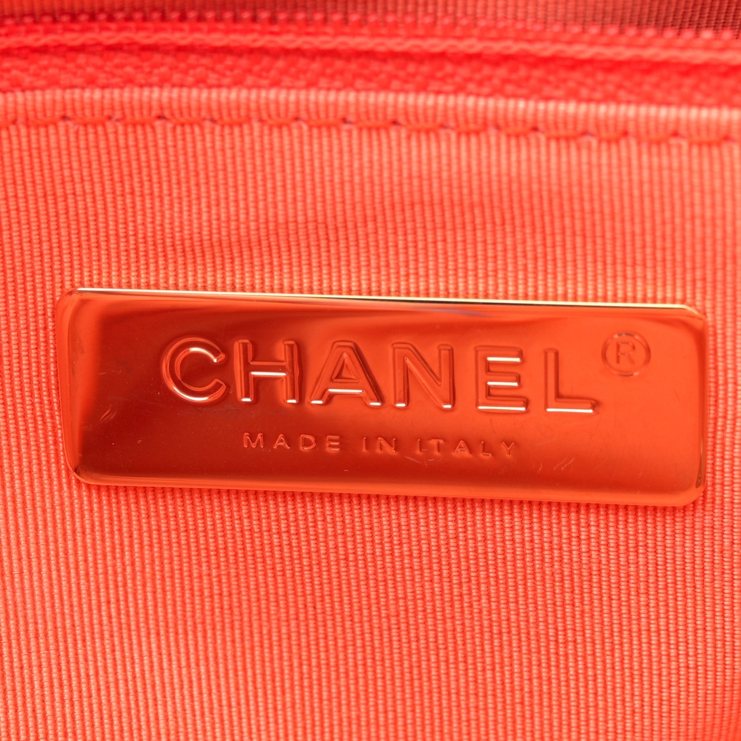 Lambskin Quilted Medium Chanel 19 Flap Orange