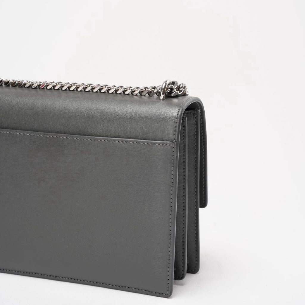 Saint Laurent Grey Calfskin Medium Monogram Sunset