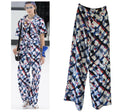 Rare Chanel 16P Runway Wide Leg Silk Trouser Pants FR 36