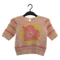 Chanel Heart Motif Coco Mark Wool Knit Top