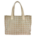 Chanel New Travel Line Canvas Leather Tote Bag