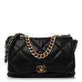 Lambskin Quilted Maxi Chanel 19 Flap Black
