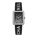 Stainless Steel Calfskin 27mm Boy-Friend Wanted de Chanel Quartz Watch Black