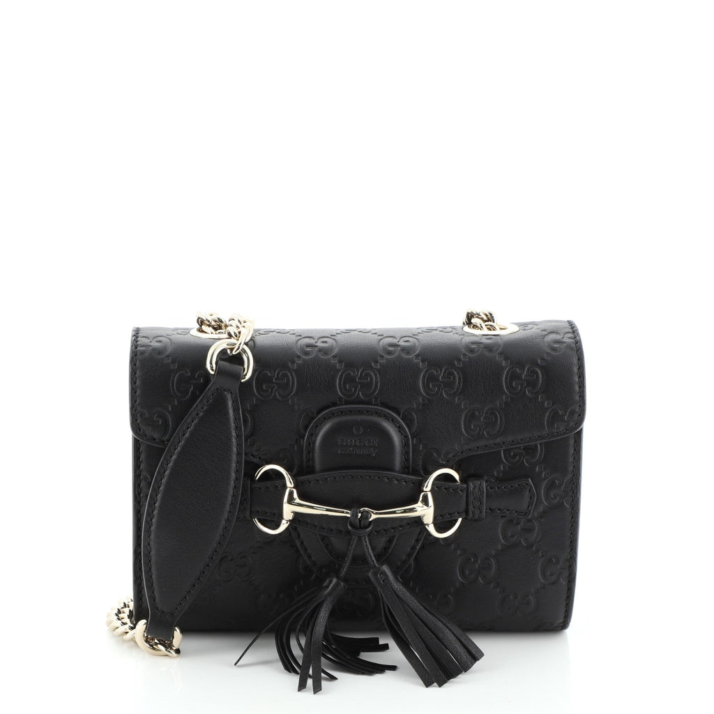 Emily Chain Flap Bag Guccissima Leather Mini