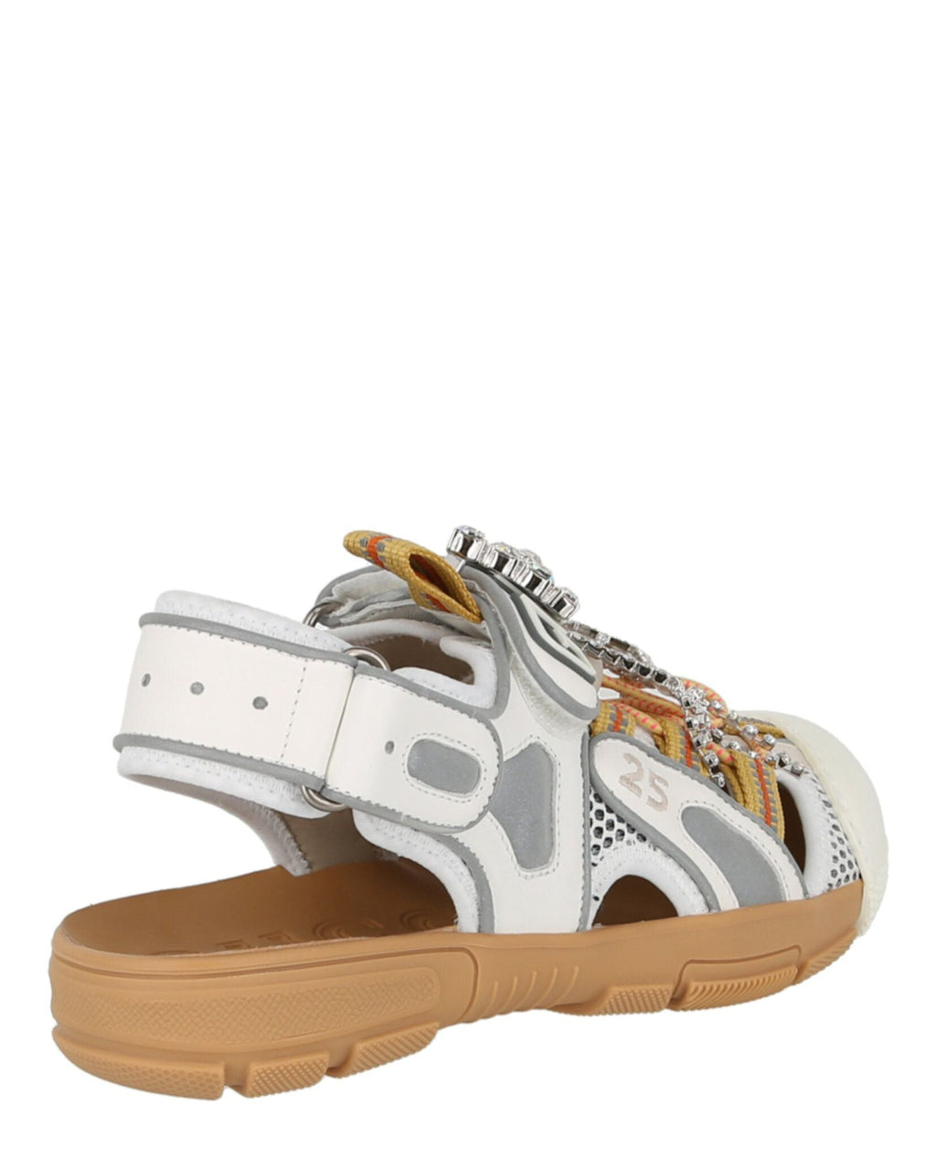 Gucci Mesh Fabric Tinsel Sport Sandals
