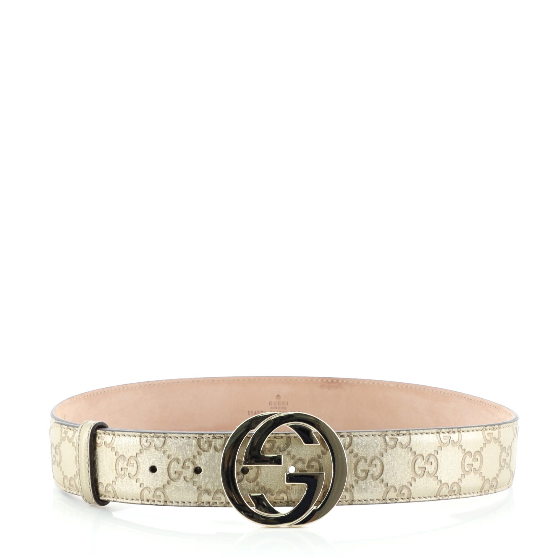 Interlocking G Belt Guccissima Leather Wide 80