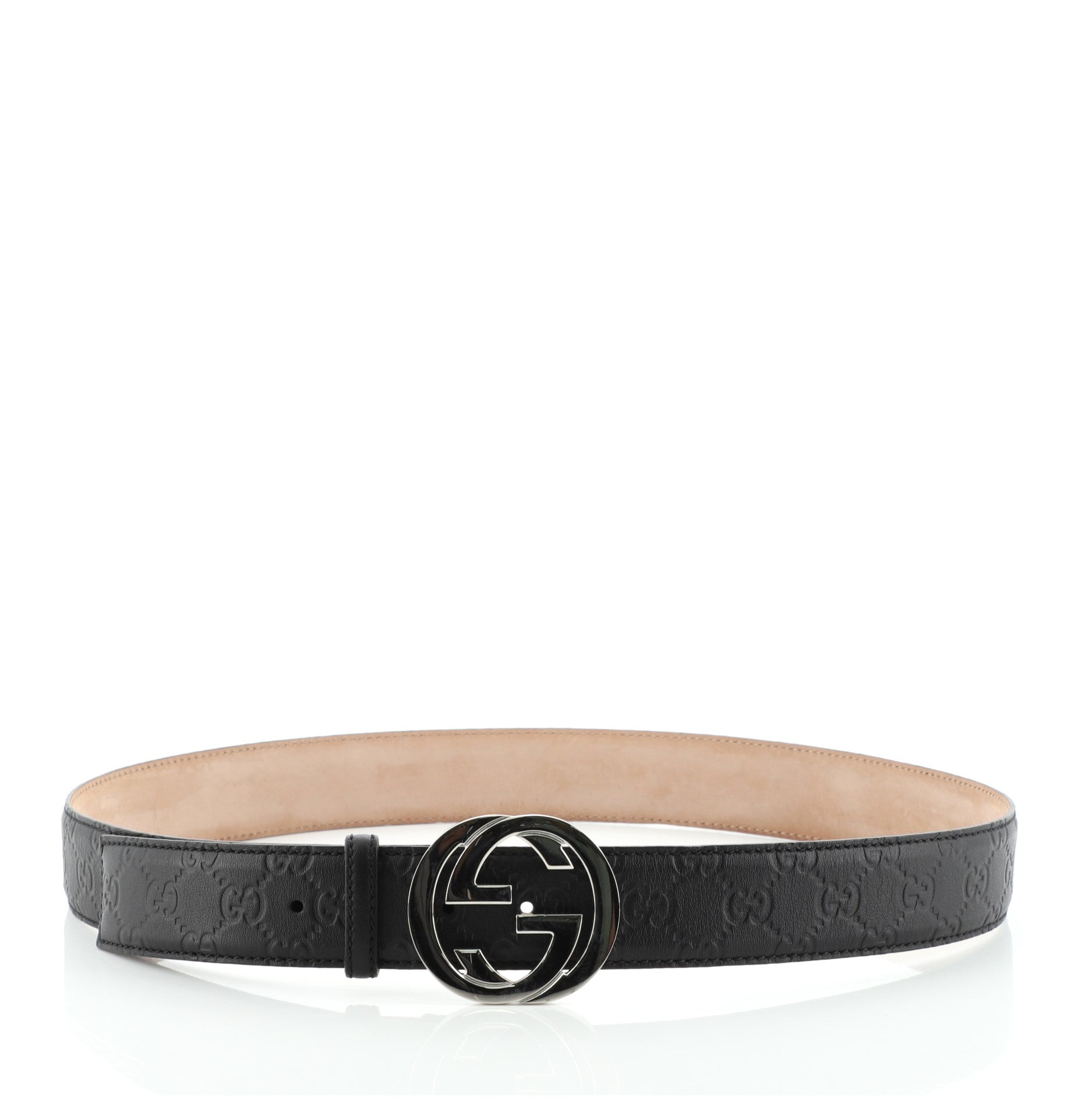 Interlocking G Belt Guccissima Leather Wide 42