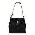 Caviar Quilted Medium Chanel 25 Handbag Black
