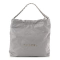 Shiny Calfskin Quilted Chanel 22 Grey