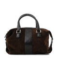 Suede Guccissima Small Boston Brown