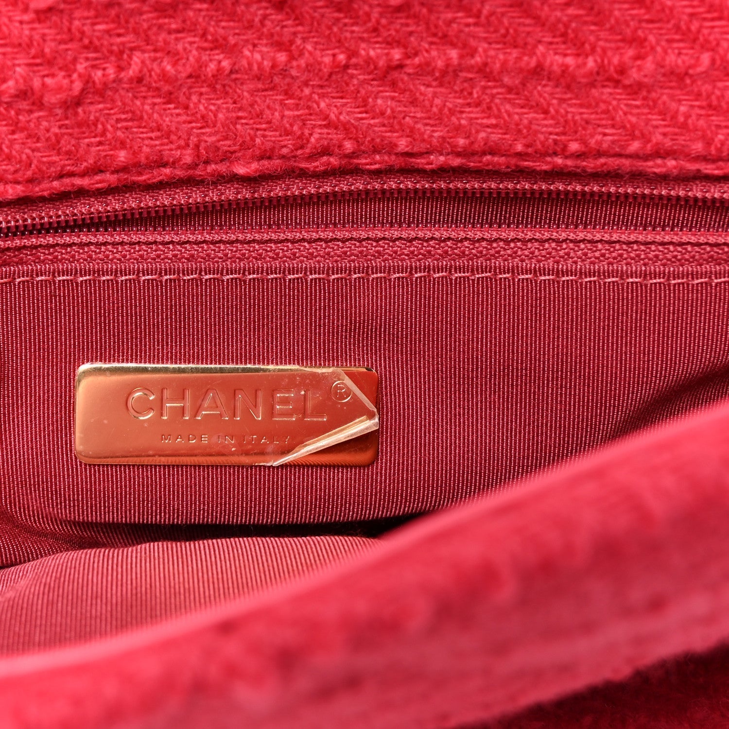 Tweed Quilted Large Chanel 19 Flap Pink