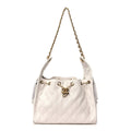 Caviar Quilted Small Chanel 25 Handbag White