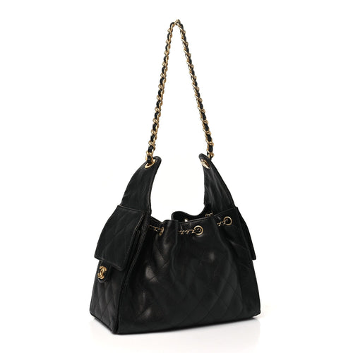 Caviar Quilted Small Chanel 25 Handbag Black