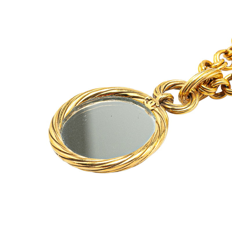 Chanel Coco Mark Mirror Pendant Necklace