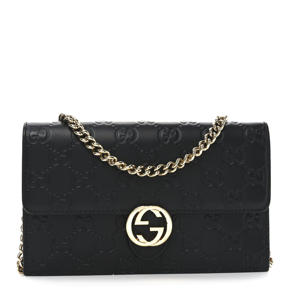 Guccissima Icon Chain Wallet Black