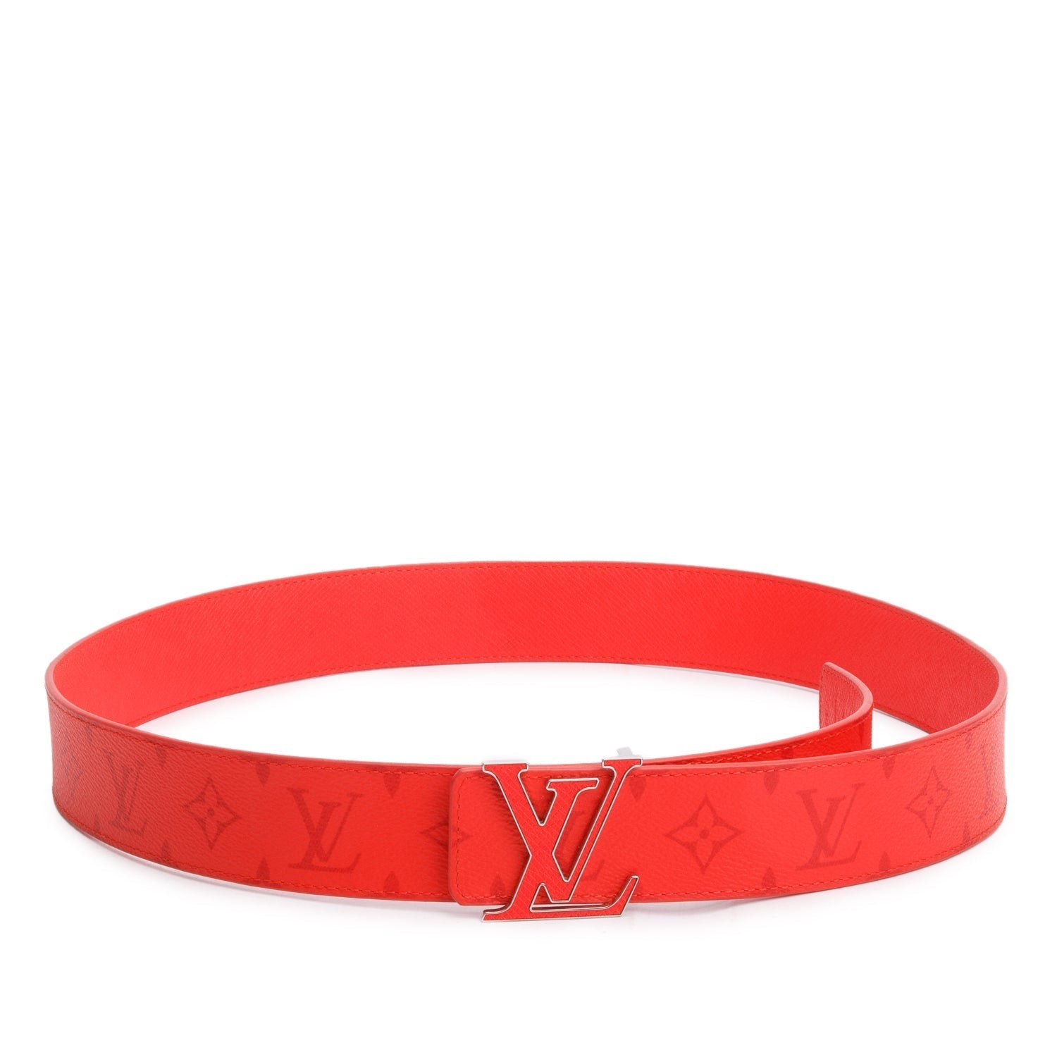 Louis Vuitton Red Monogram LV Initiales 40 MM Reversible Belt, 100 40