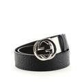 Interlocking G Reversible Belt Guccissima Leather Wide 95
