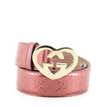 Lovely Heart GG Belt Guccissima Leather Wide 90