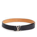 Louis Vuitton Black Epi Leather LV Initiales 30 MM Belt 80 32
