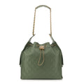 Caviar Quilted Medium Chanel 25 Handbag Khaki