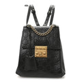 Guccissima Signature Padlock Backpack Black
