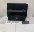 Chanel Black Alligator Medium Double Flap