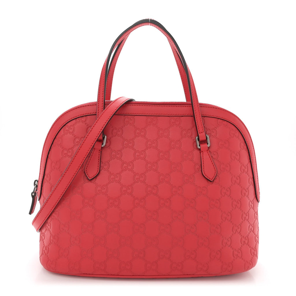 Guccissima Medium Dome Bag Red
