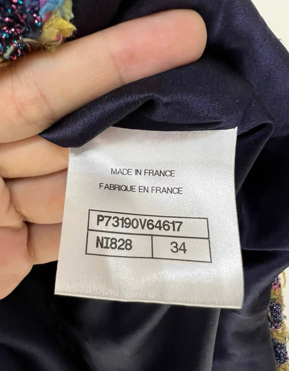 Chanel 22A multicolore tweed dress size 34 brand new