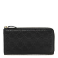 Guccissima Signature Zip Around Organizer Wallet Black