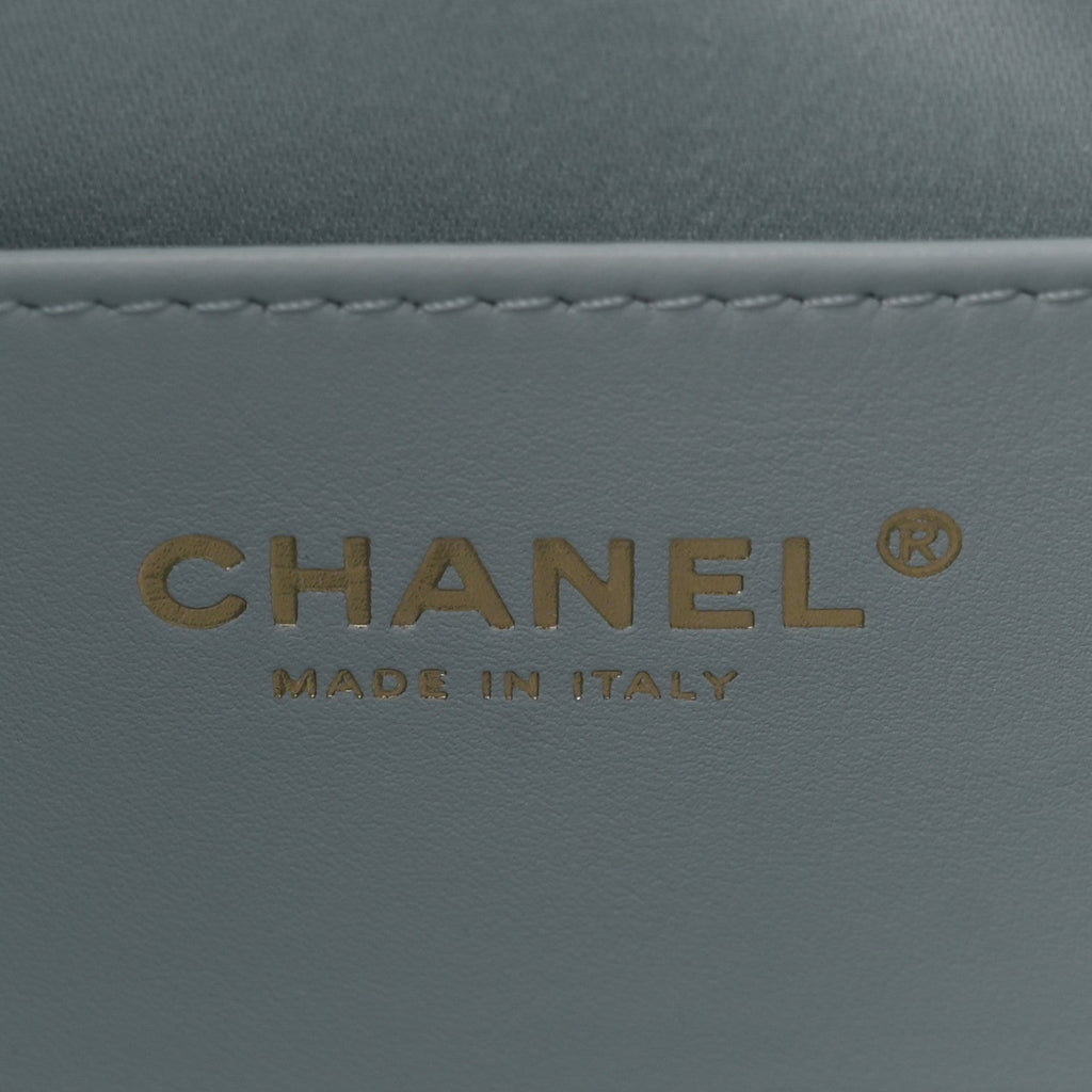 Caviar Quilted Small Chanel 25 Handbag Light Blue