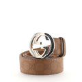Interlocking G Belt Guccissima Leather Wide 80
