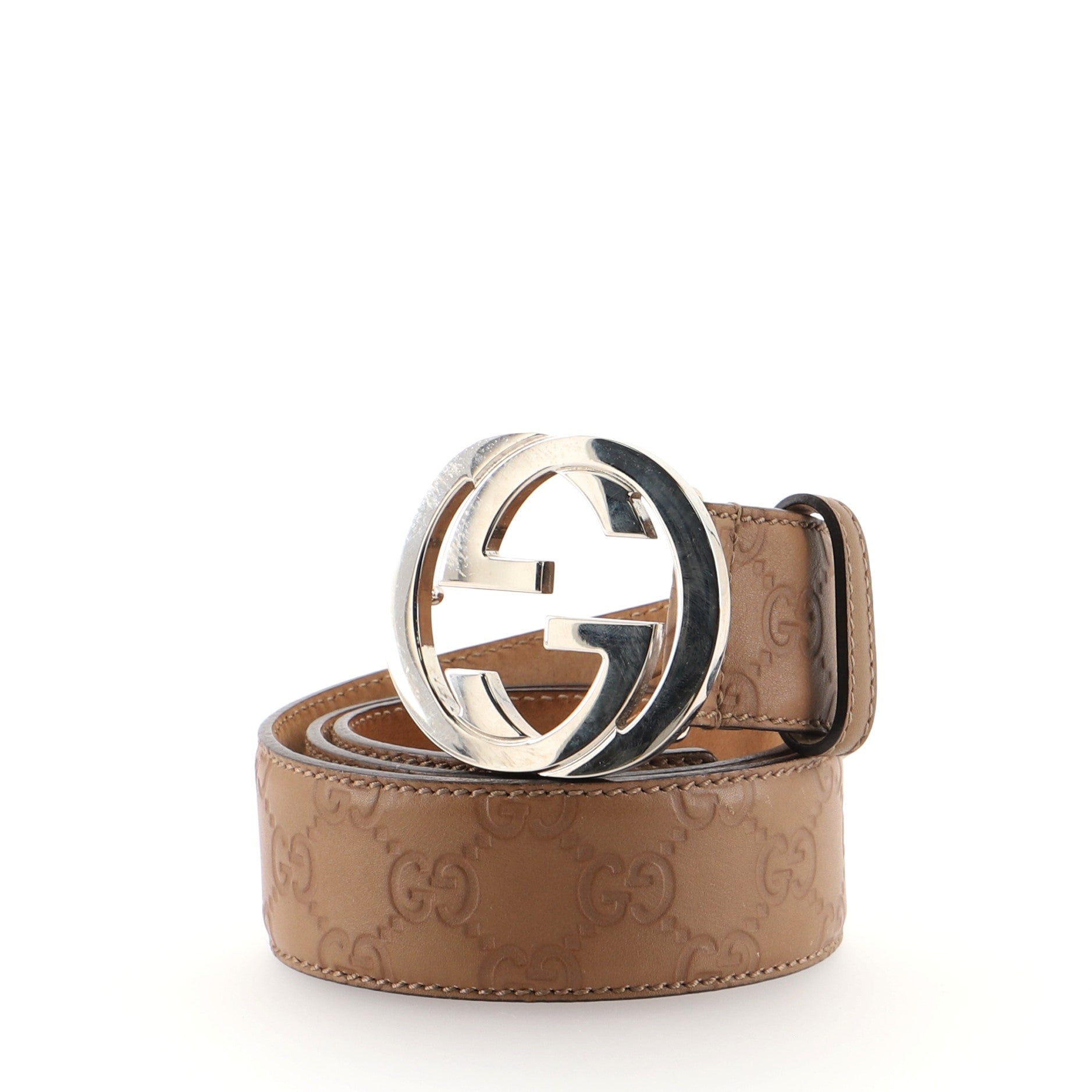 Interlocking G Belt Guccissima Leather Wide 80